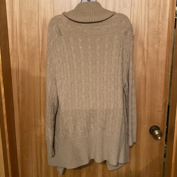 Polo 💯 cashmere shawl front open cardigan M - Picture 2 of 6